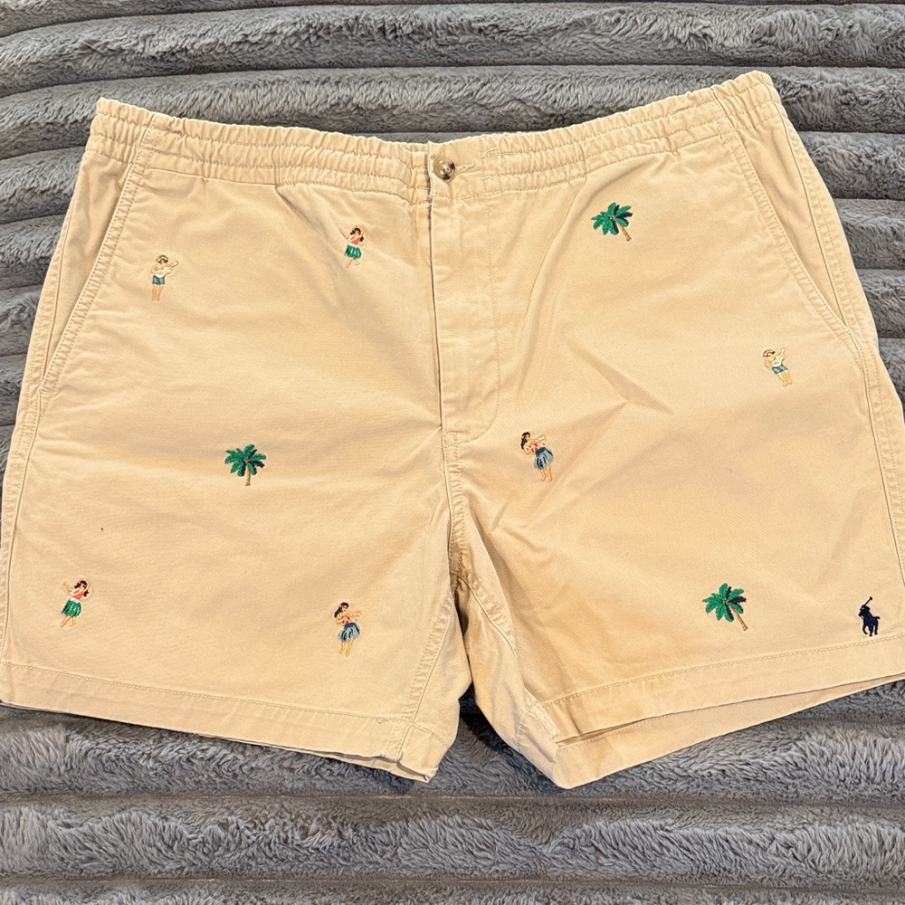 Polo by Ralph Lauren Tan Embroidered Men's Shorts